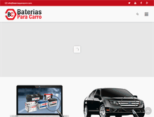 Tablet Screenshot of bateriasparacarro.com